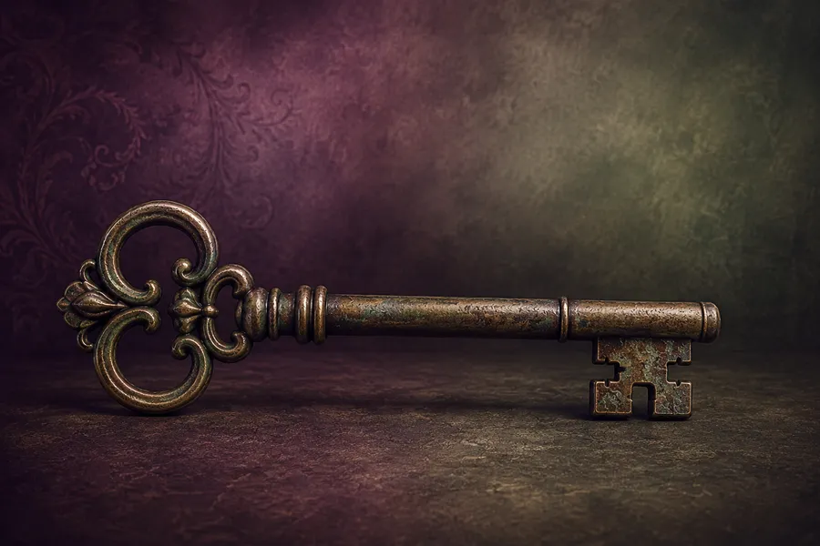 Antique skeleton key artwork
